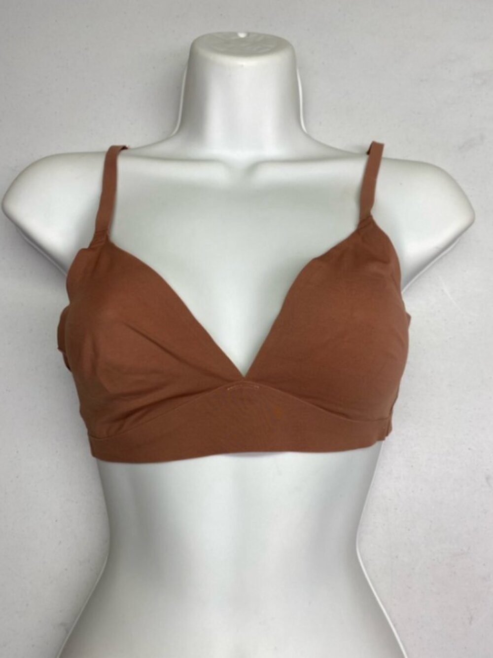 GapBody No-Show Bralette Mauvey Brown Wireless Seamless Triangle Sz S *P1014